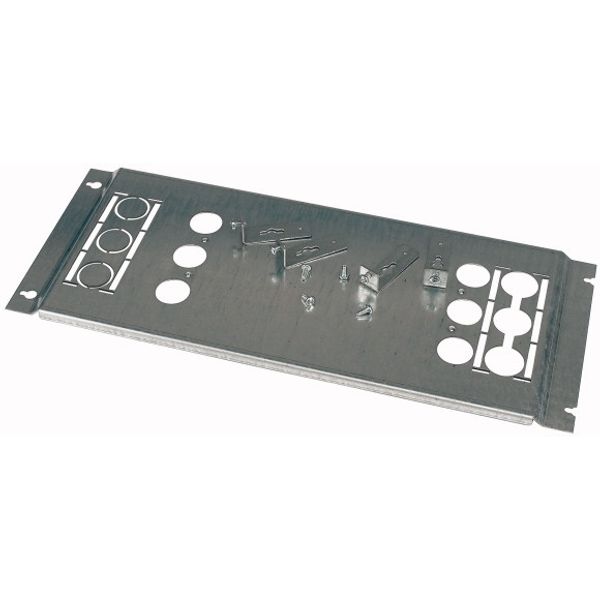 Mounting plate for NZM3 (cont.),horizontal, 4p, plug-in, HxW=300x600mm image 1