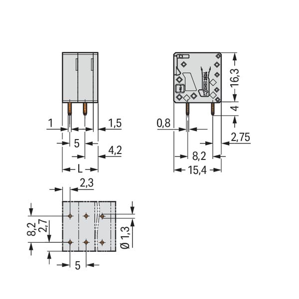 PCB terminal block 4 mm² Pin spacing 5 mm blue image 3