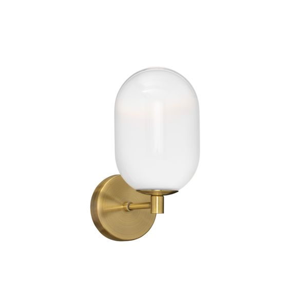 Brass Gold Metal Gradient White Glass LED G9 1x5 Watt 230 Volt IP20 Bulb Excluded L: 12 W: 18 H: 24.5 cm image 1