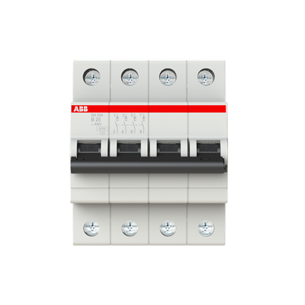 SH204-B25 Miniature Circuit Breaker - 4P - B - 25 A image 1