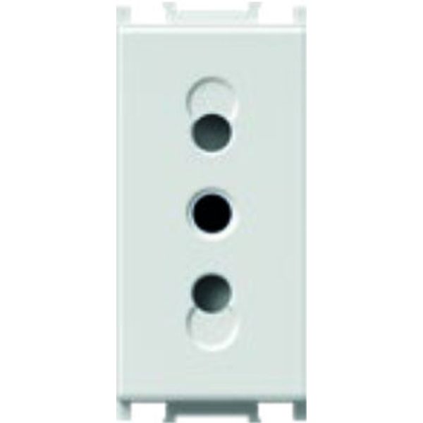 SOCKET ITALIAN P11+KS 2P+E 10A 250V~ 1M MW 6218021 image 1