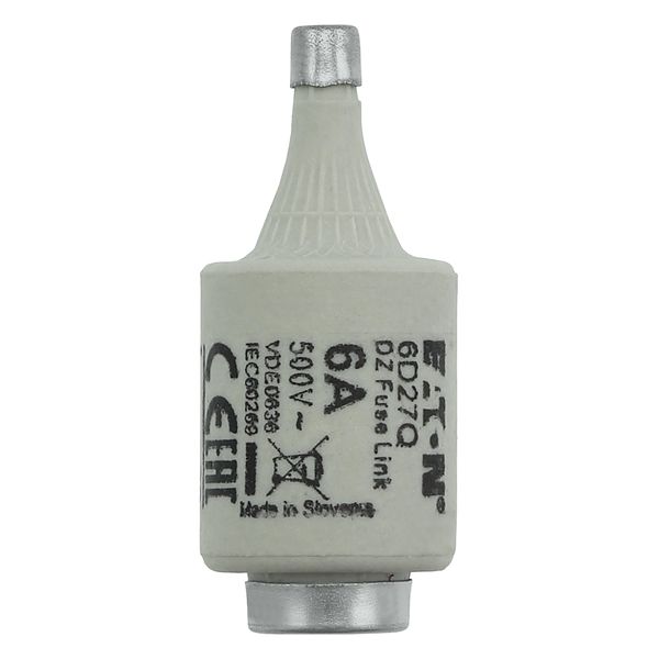 Fuse-link, LV, 6 A, AC 500 V, D2, gR, IEC, fast acting image 5