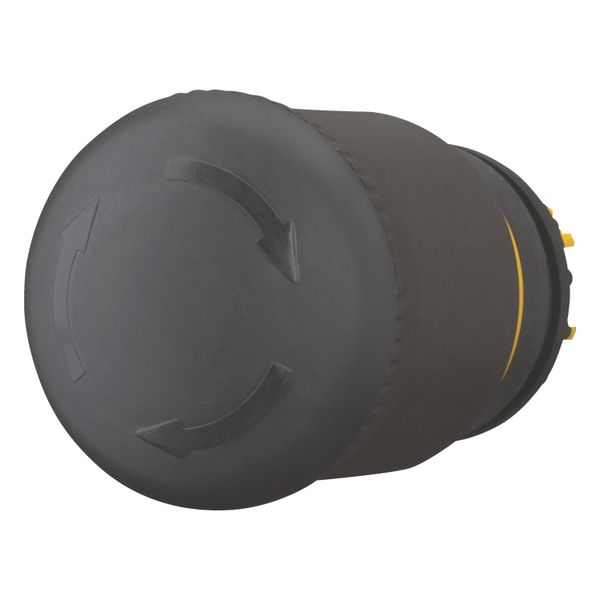HALT/STOP-Button, RMQ-Titan, Mushroom-shaped, 38 mm, Non-illuminated, Turn-to-release function, Black, yellow, RAL 9005 image 4