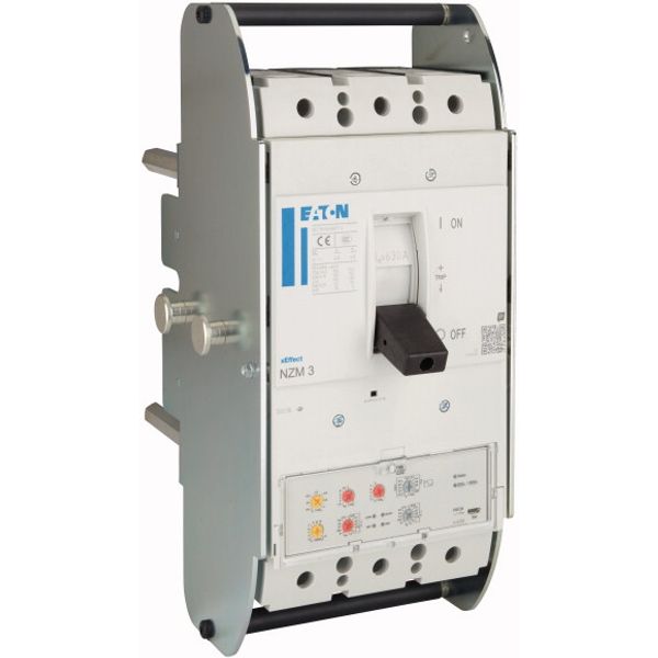 NZM3 PXR20 circuit breaker, 630A, 3p, earth-fault protection, withdrawable unit image 5