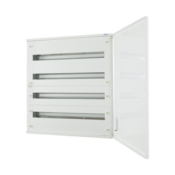 Complete surface-mounted flat distribution board, white, 24 SU per row, 4 rows, type C image 2