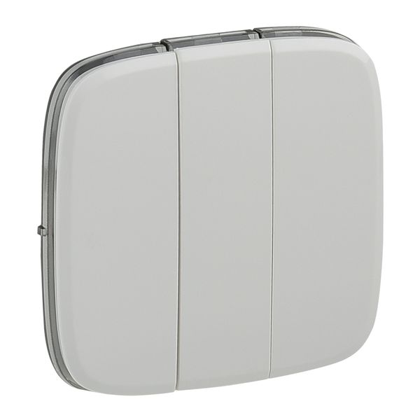 Cover plate Valena Allure - 3-gang switch/push-button - white image 1