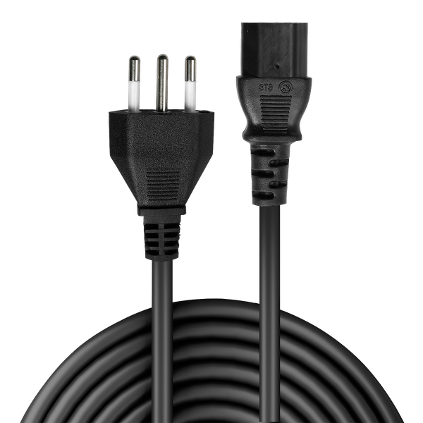 3m IT to C13 Mains Cable Italian Mains Plug to IEC C13 Connector image 2