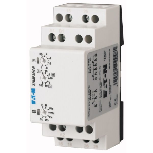 Timing relay multi-function, 7 functions, 1 changeover contacts image 1