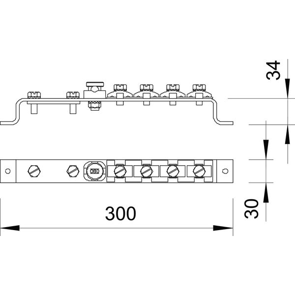 1808 Equipotential busbar  300mm image 2