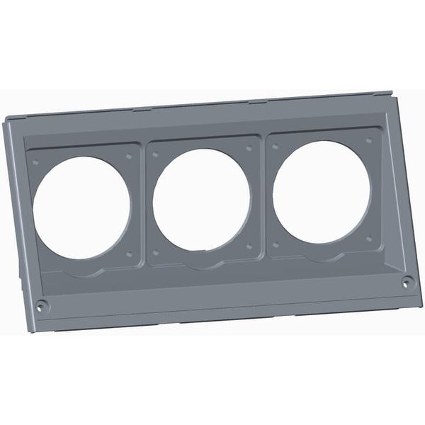 Front plate suitable for three 16-32 A outlets incl. screws. Suitable for RU and FMCE50 image 1