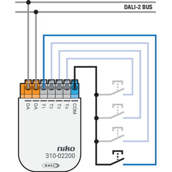 DALI-2 push-button interface with four potential-free inputs image 4