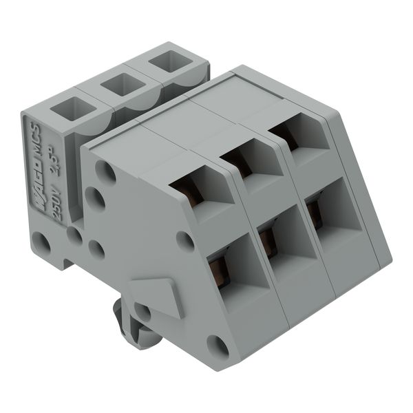 1-conductor female connector, angled CAGE CLAMP® 2.5 mm² gray image 1