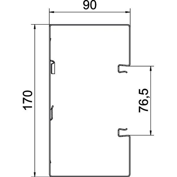 GS-S90170RW Device installation trunking symmetrical 90x170x2000 image 2