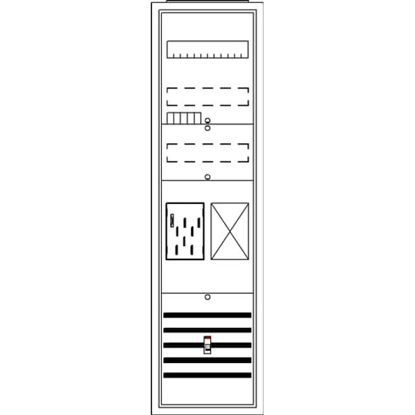 BA17CA Meter board, Field width: 1, Rows: 7, 1100 mm x 300 mm x 215 mm, Isolated (Class II), IP31 image 27