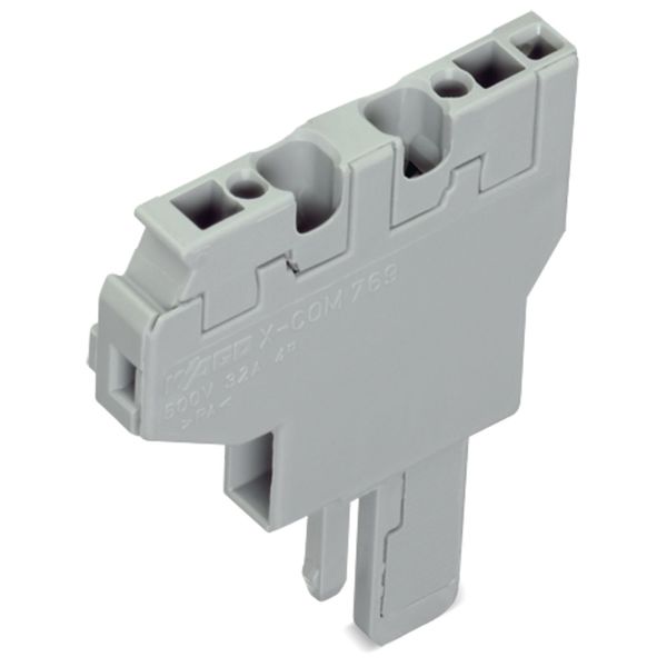 Start module for 2-conductor female connector CAGE CLAMP® 4 mm² gray image 1