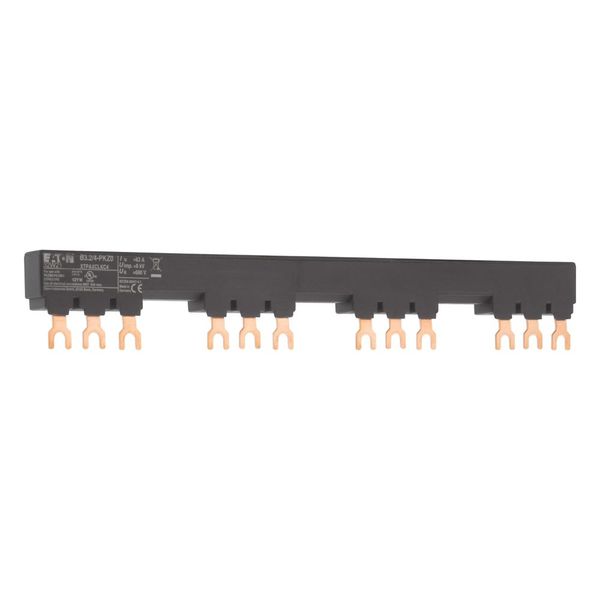 Three-phase busbar link, Circuit-breaker: 4, 234 mm, For PKZM0-... or PKE12, PKE32 without side mounted auxiliary contacts or voltage releases image 7