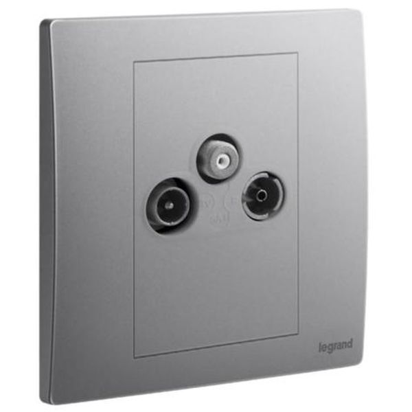 281157DS Mallia Senses 1 gang TV-R-SAT socket outlet image 1