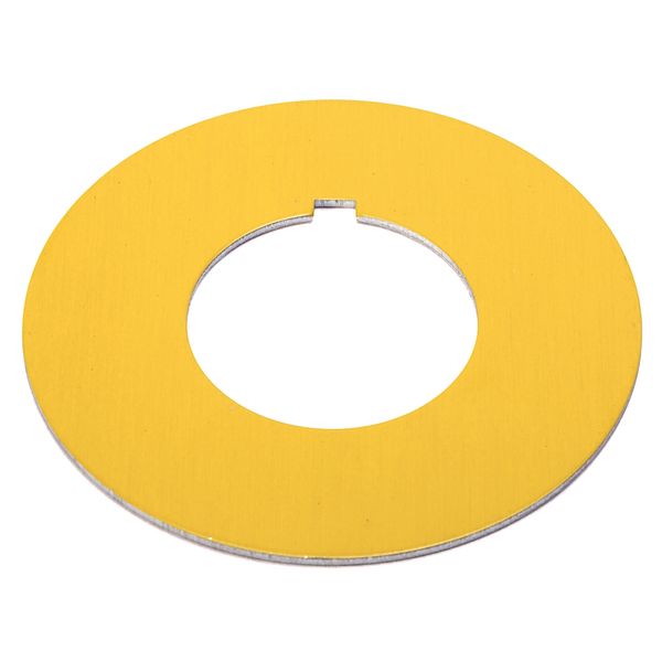 Legend Plate, Yellow, IEC Ring, Blank image 1