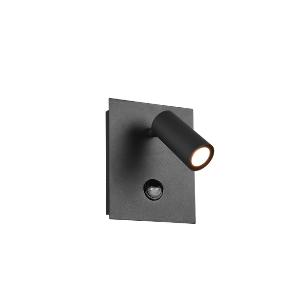 Tunga LED wall lamp 1-pc anthracite motion sensor image 1