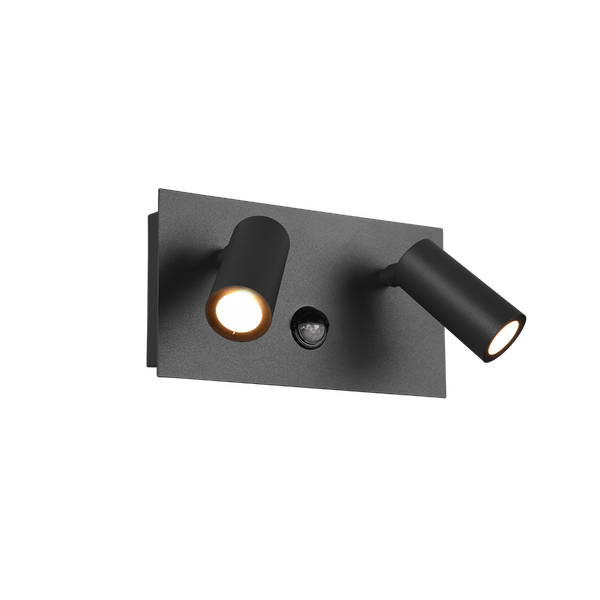 Tunga LED wall lamp 2-pc anthracite motion sensor image 1