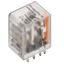 Miniature industrial relay, 110 V DC, Green LED, 4 CO contact (AgNi fl thumbnail 1