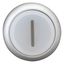 Illuminated pushbutton actuator, RMQ-Titan, Extended, maintained, White, inscribed 1, Bezel: titanium thumbnail 3