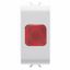 SINGLE INDICATOR LAMP - RED - 1 MODULE - GLOSSY WHITE - CHORUSMART thumbnail 2
