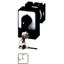 Changeoverswitches, T0, 20 A, flush mounting, 4 pole, with black thumb grip and front plate, Cylinder lock SVA thumbnail 1
