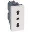 Socket outlet Mosaic - italian - 2P+E 10/16 A - 1 module - white thumbnail 2