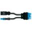 pre-assembled Y-cable B2ca 2 x plug/socket black/blue thumbnail 2