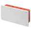 JUNCTION AND CONNECTION BOX - FOR BRICK WALLS - WITH DIN RAIL - DIMENSIONS 294X152X75 - WHITE LID RAL9016 thumbnail 1