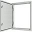 3-component flush-mounted door frame with door, double-bit lock, IP54, HxW=460x400mm, white thumbnail 2