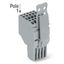 2-conductor female connector Push-in CAGE CLAMP® 1.5 mm² gray thumbnail 2