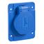 PratiKa socket - blue - 2P + E - 10/16 A - 250 V - German - IP54 - flush - side thumbnail 3