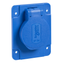 PratiKa socket - blue - 2P + E - 10/16 A - 250 V - German - IP54 - flush - side thumbnail 4