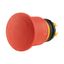 Emergency stop/emergency switching off pushbutton, RMQ-Titan, Palm shape, 45 mm, Non-illuminated, Turn-to-release function, Red, yellow, RAL 3000, big thumbnail 12