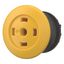 Mushroom actuator, RMQ-Titan, Mushroom, momentary, Mushroom yellow, Without button plate, Bezel: black thumbnail 4