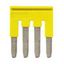 Cross bar for terminal blocks 2.5 mm² screw models, 4 poles, Yellow co thumbnail 3