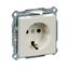SCHUKO socket-outlet, shutter, screwl. term., polar white, glossy, System M thumbnail 2