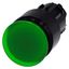 Illuminated mushroom pushbutton, 22 mm, round, plastic, green, 30 mm, 3SU1001-1AA40-0AA0-Z Y10 thumbnail 1