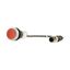 Pushbutton, Flat, momentary, 1 NC, Cable (black) with M12A plug, 4 pole, 1 m, red, Blank, Bezel: titanium thumbnail 18