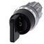 Key-operated switch O.M.R, 22 mm, round, metal, shiny, lock number 73034, black, with 2 keys, 3 switch positions  3SU1050-4HM01-0AA0-Z X90 thumbnail 1