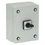 On-Off switch, P1, 40 A, 3 pole + N, surface mounting, with black thumb grip and front plate, in steel enclosure thumbnail 13