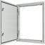 3-component flush-mounted door frame with door, double-bit lock, IP54, HxW=1060x800mm, white thumbnail 2