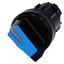 Selector switch, illuminable, 22 mm, round, plastic, blue, selector switch, short, 3SU1002-2BF50-0AA0-Z Y19 thumbnail 2