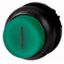 Illuminated pushbutton actuator, RMQ-Titan, Extended, momentary, green, inscribed, Bezel: black thumbnail 1