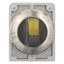 Illuminated selector switch actuator, RMQ-Titan, with thumb-grip, maintained, 3 positions, yellow, Front ring stainless steel thumbnail 7