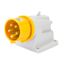 90° ANGLED SURFACE MOUNTING INLET - IP44 - 3P+N+E 16A 100-130V 50/60HZ - YELLOW - 4H - SCREW WIRING thumbnail 2