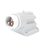 90° ANGLED SURFACE MOUNTING INLET - IP44 - 2P 32A 40-50V 50-60HZ - WHITE - 12H - SCREW WIRING thumbnail 1