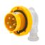 90° PLUG - IP67 - 2P+E 16A 100-130V 50/60HZ - YELLOW - 4H - SCREW WIRING thumbnail 2